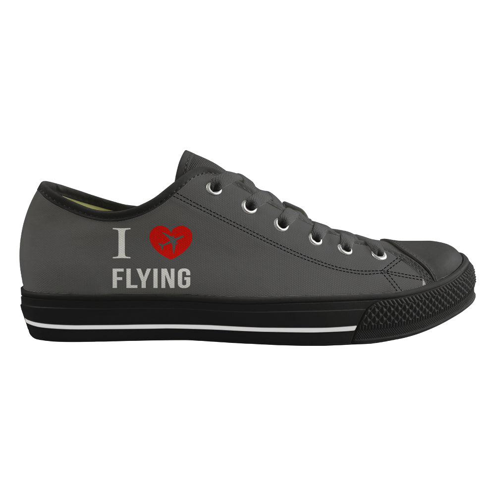 I Love Flying Designed Canvas Shoes (Men)