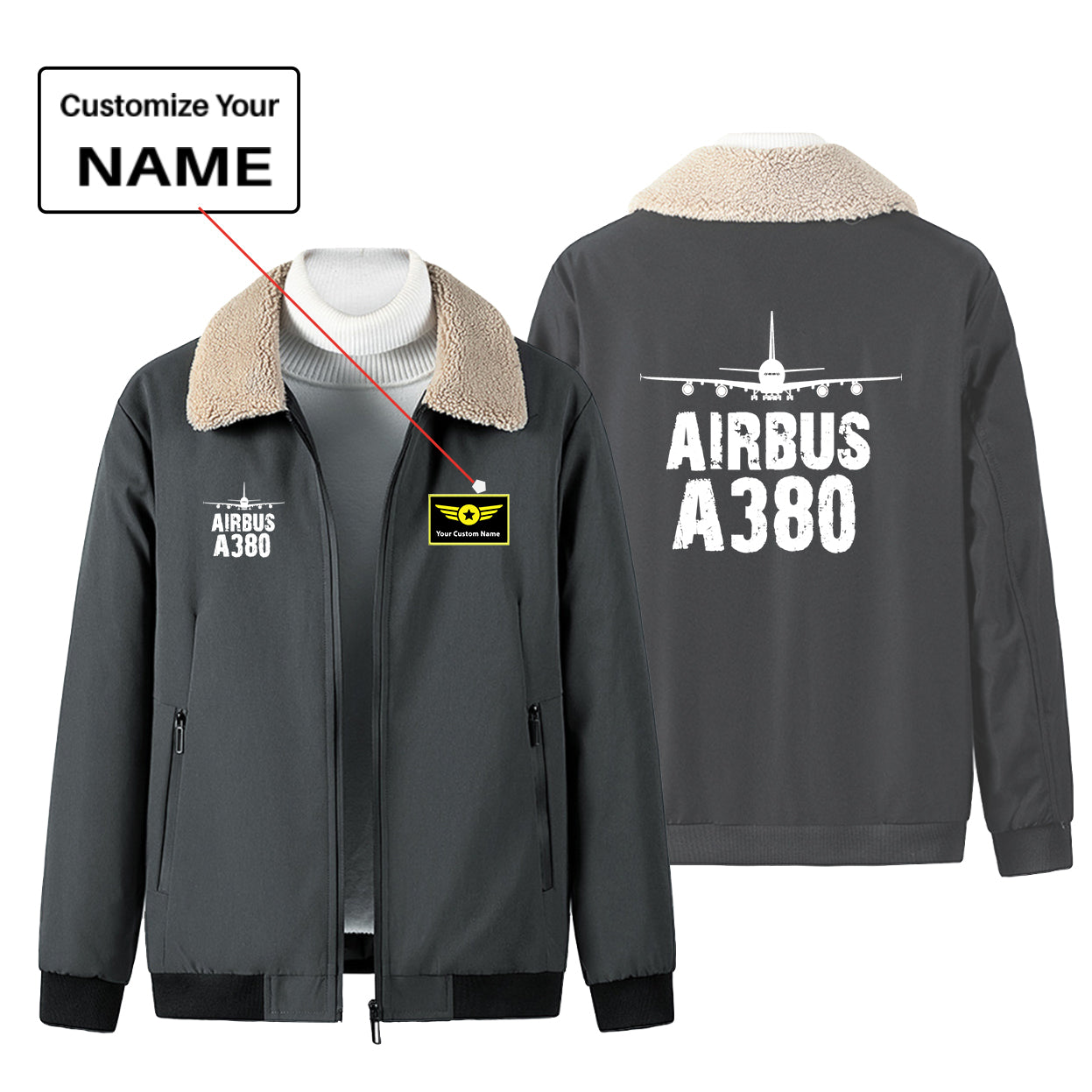 Airbus A380 & Plane Designed Winter Bomber Jackets
