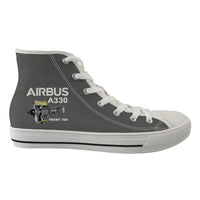 Thumbnail for Airbus A330 & Trent 700 Engine Designed Long Canvas Shoes (Men)