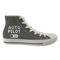 Thumbnail for Auto Pilot ON Designed Long Canvas Shoes (Women)