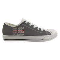 Thumbnail for I Fly Airplanes Designed Canvas Shoes (Men)