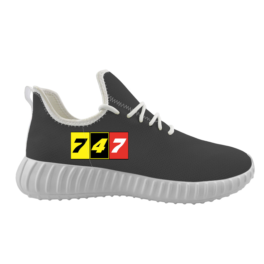 Flat Colourful 747 Designed Sport Sneakers & Shoes (MEN)