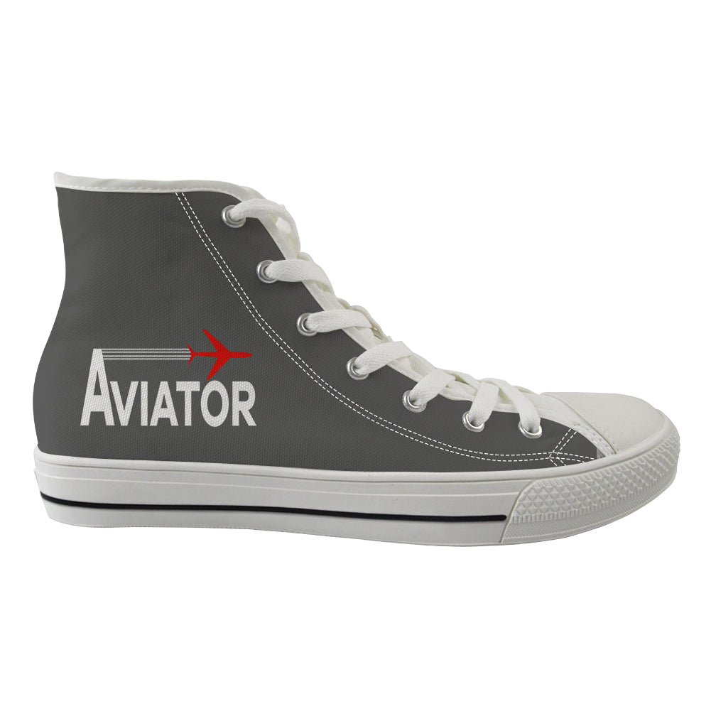 Aviator Designed Long Canvas Shoes (Women)