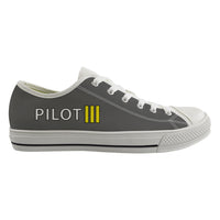 Thumbnail for Pilot & Stripes (3 Lines) Designed Canvas Shoes (Women)