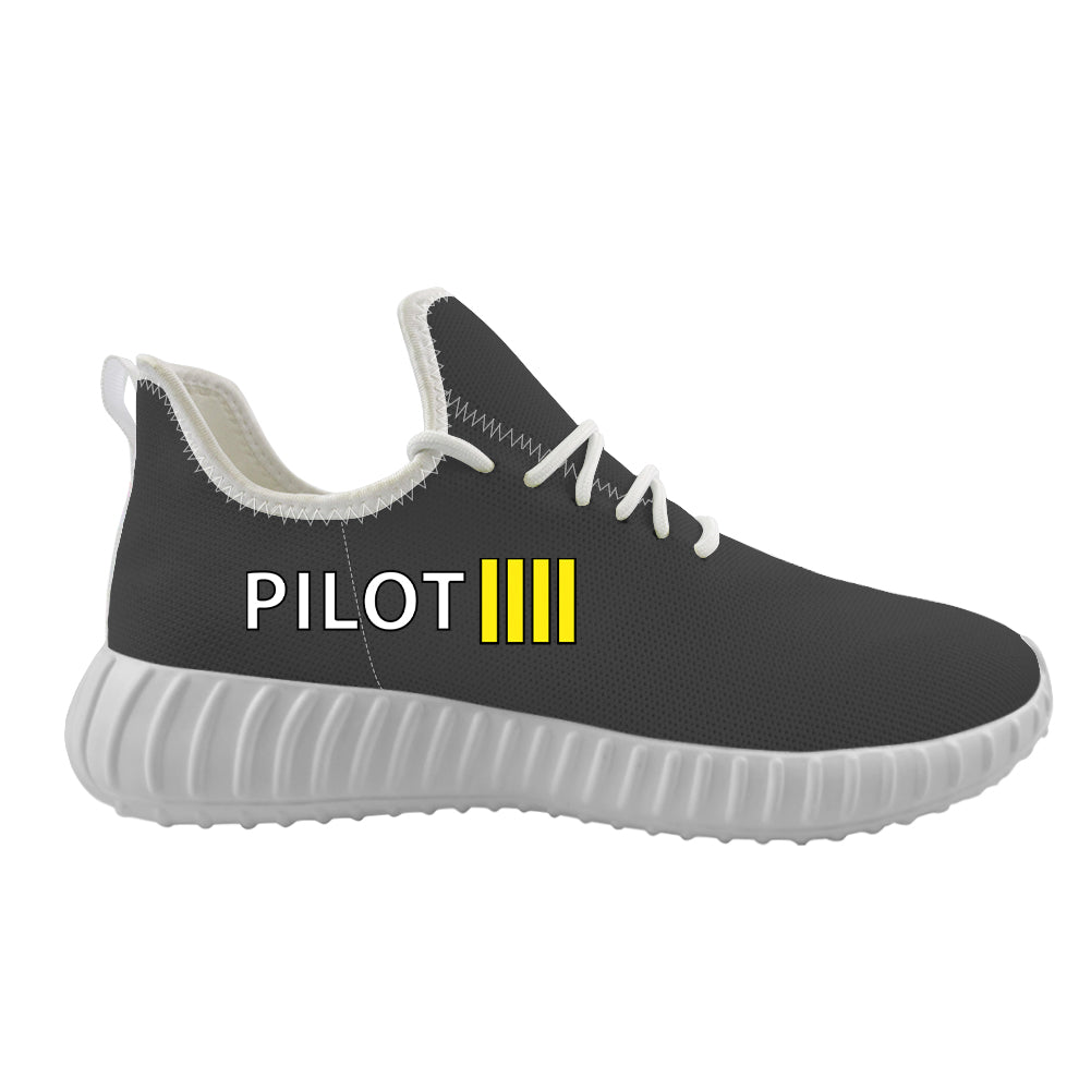 Pilot & Stripes (4 Lines) Designed Sport Sneakers & Shoes (WOMEN)