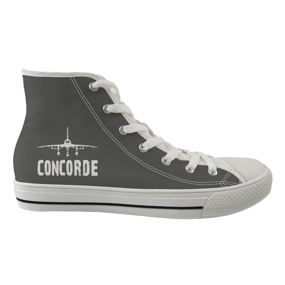Concorde & Plane Designed Long Canvas Shoes (Men)