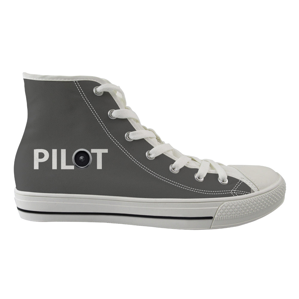 Pilot & Jet Engine Designed Long Canvas Shoes (Women)