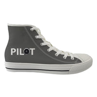 Thumbnail for Pilot & Jet Engine Designed Long Canvas Shoes (Women)
