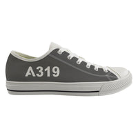 Thumbnail for A319 Flat Text Designed Canvas Shoes (Women)