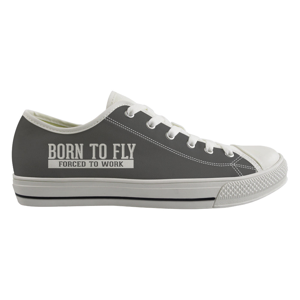 Born To Fly Forced To Work Designed Canvas Shoes (Men)