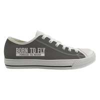 Thumbnail for Born To Fly Forced To Work Designed Canvas Shoes (Men)