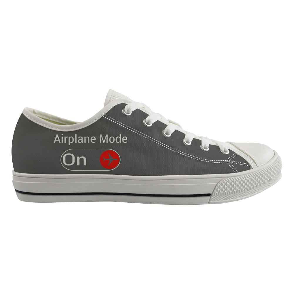 Airplane Mode On Designed Canvas Shoes (Men)