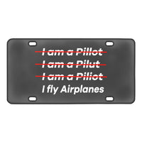 Thumbnail for I Fly Airplanes Designed Metal (License) Plates