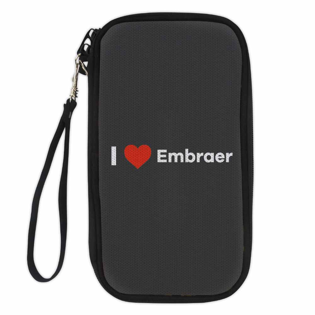 I Love Embraer Designed Travel Cases & Wallets