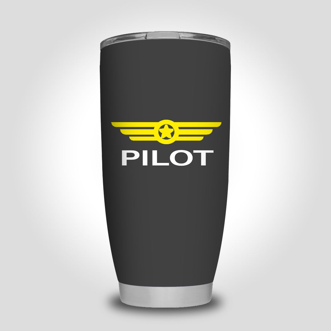 Pilot & Badge Designed Tumbler Travel Mugs