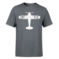 Thumbnail for Eat Sleep Fly & Propeller Designed T-Shirts