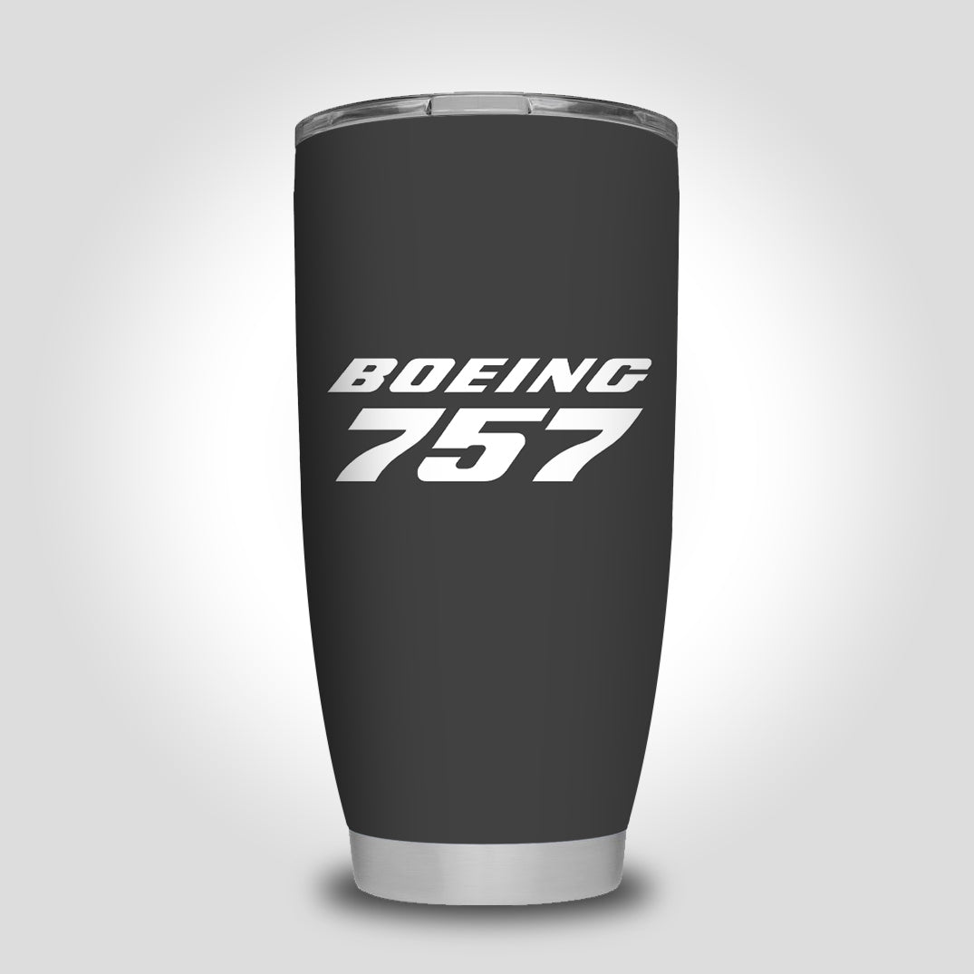Boeing 757 & Text Designed Tumbler Travel Mugs