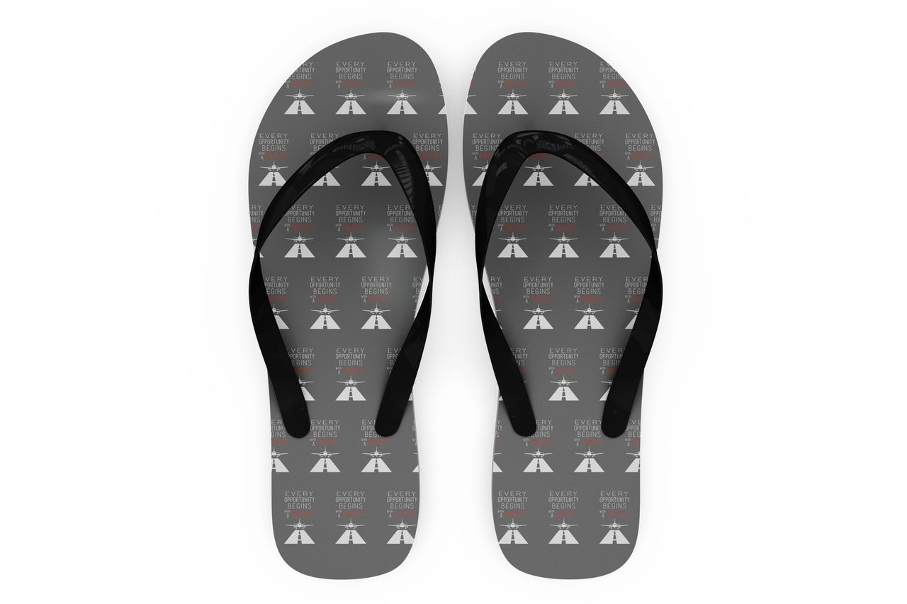 Every Opportunity Designed Slippers (Flip Flops)