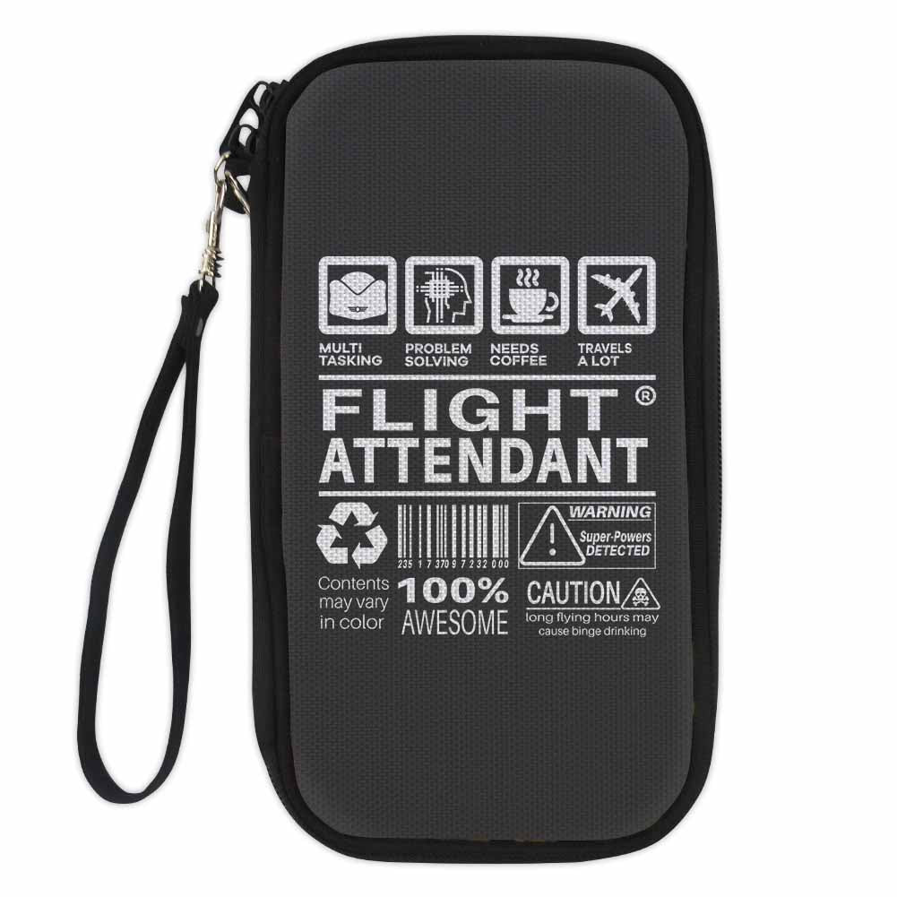 Flight Attendant Label Designed Travel Cases & Wallets