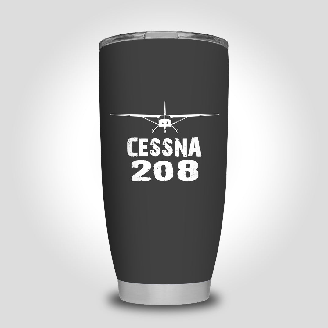 Cessna 208 & Plane Designed Tumbler Travel Mugs