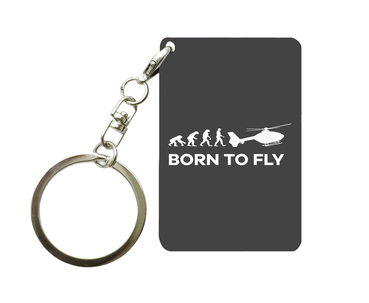 Born To Fly Helicopter Designed Key Chains