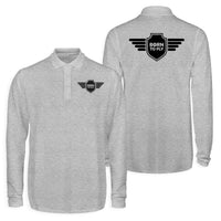 Thumbnail for Born To Fly & Badge Designed Long Sleeve Polo T-Shirts (Double-Side)