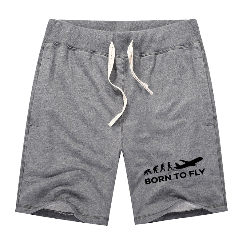 Born To Fly Designed Cotton Shorts