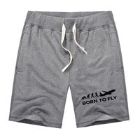 Thumbnail for Born To Fly Designed Cotton Shorts