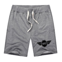 Thumbnail for Born To Fly & Badge Designed Cotton Shorts