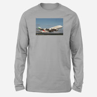 Thumbnail for Departing Emirates A380 Designed Long-Sleeve T-Shirts