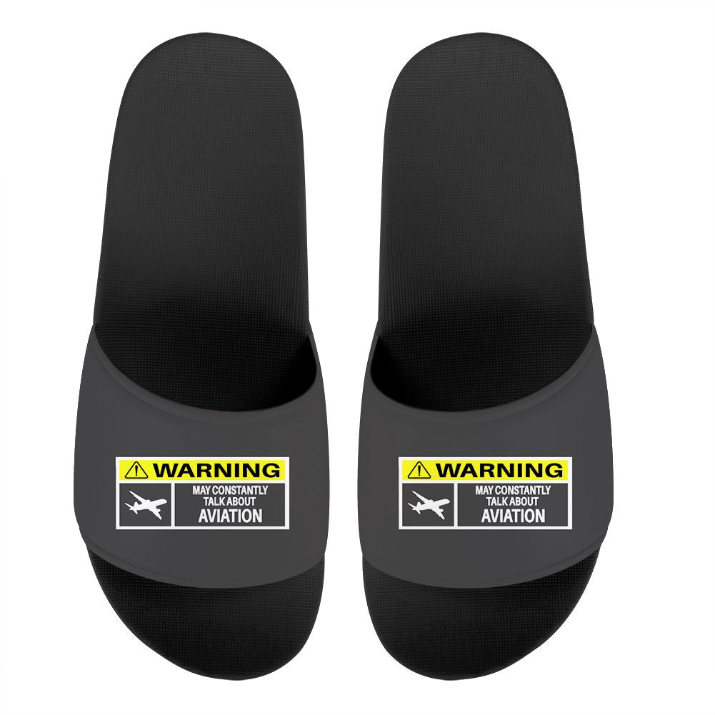 Warning May Constantly Talk About Aviation Designed Sport Slippers