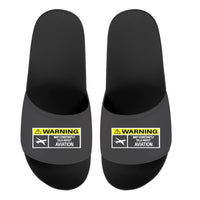 Thumbnail for Warning May Constantly Talk About Aviation Designed Sport Slippers