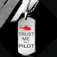 Thumbnail for Trust Me I'm a Pilot (Helicopter) Designed Metal Necklaces