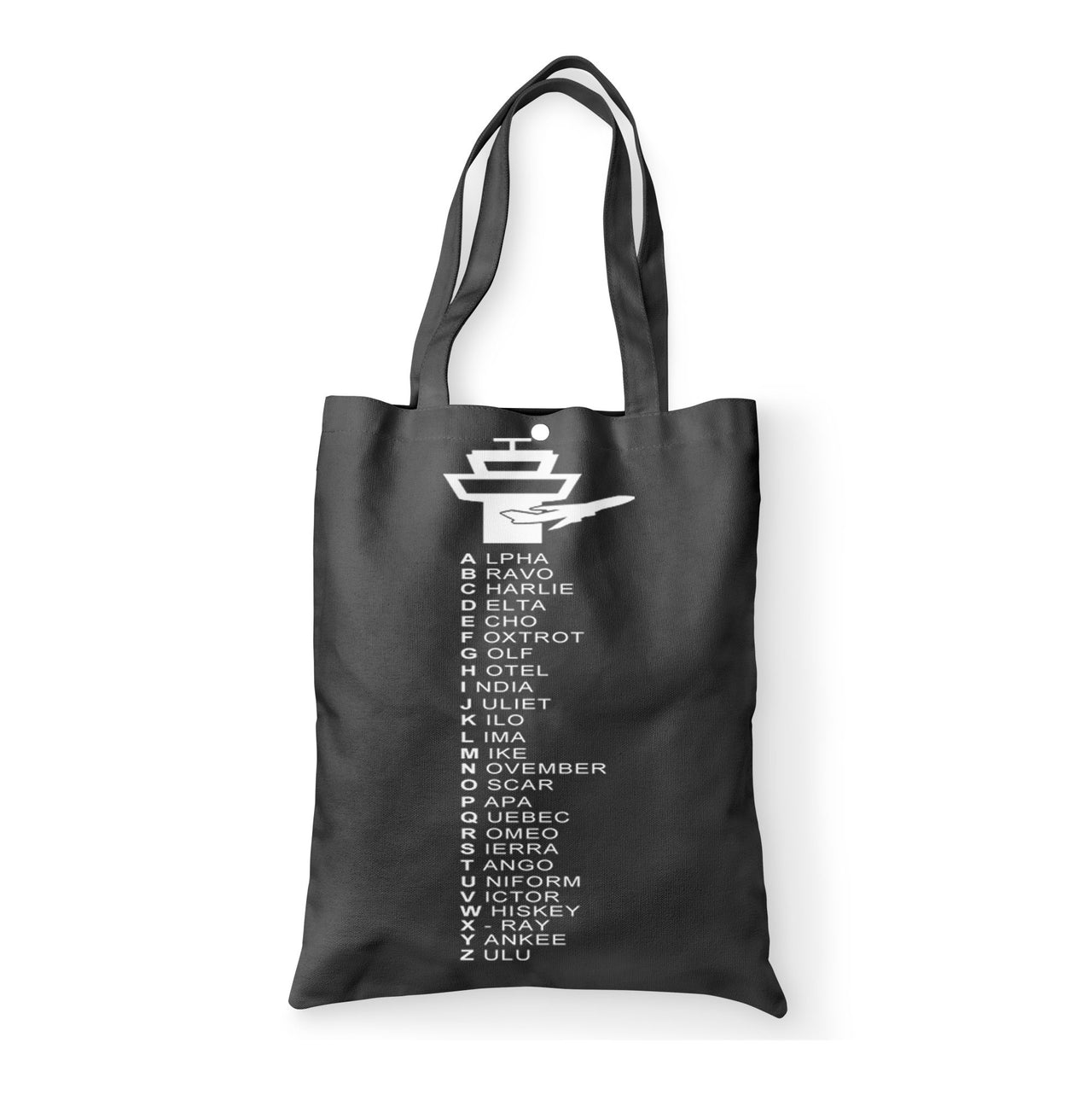 Aviation Alphabet Designed Tote Bags