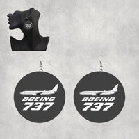 Thumbnail for The Boeing 737 Designed Wooden Drop Earrings
