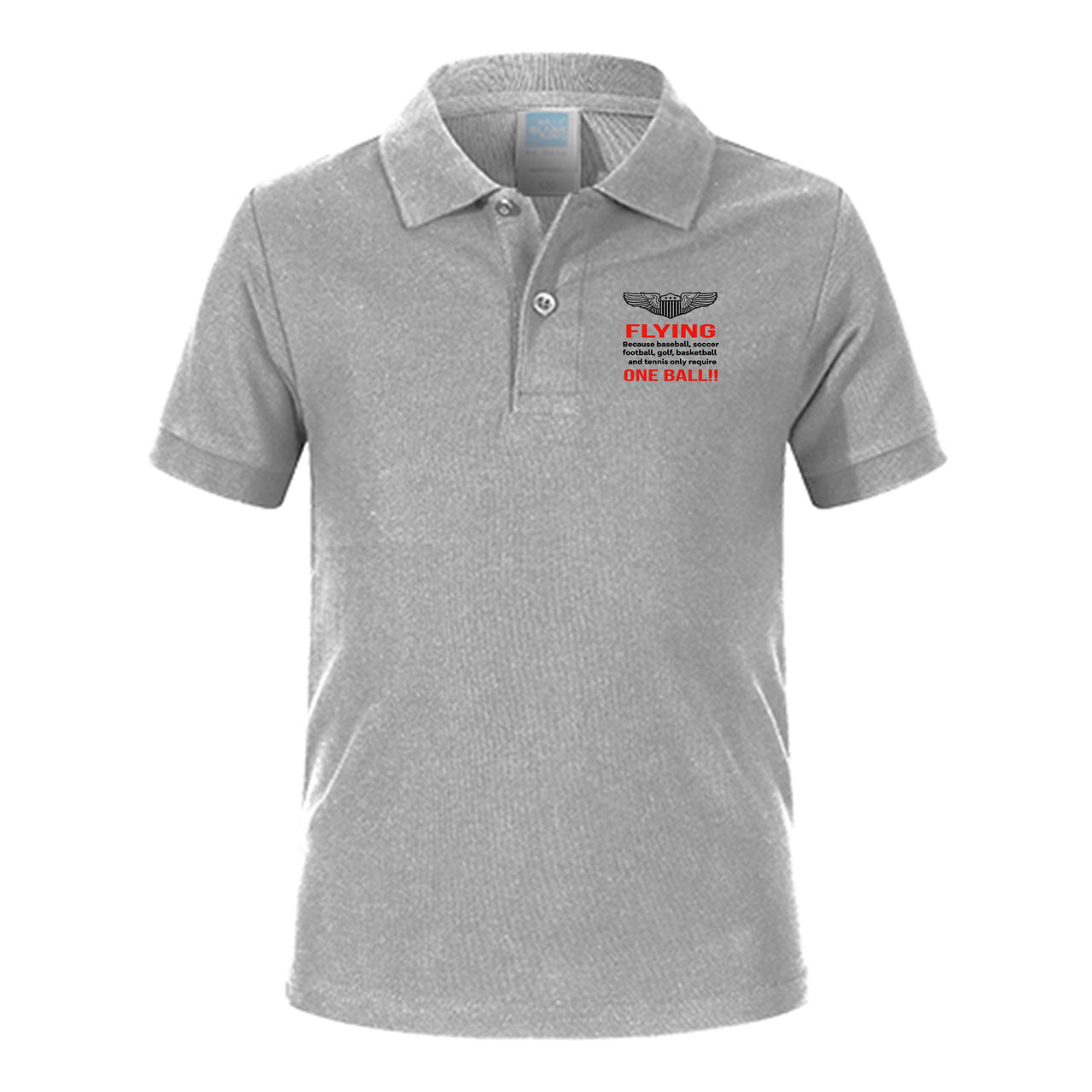 Flying One Ball Designed Children Polo T-Shirts