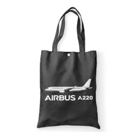 Thumbnail for The Airbus A220 Designed Tote Bags