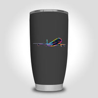 Thumbnail for Multicolor Airplane Designed Tumbler Travel Mugs