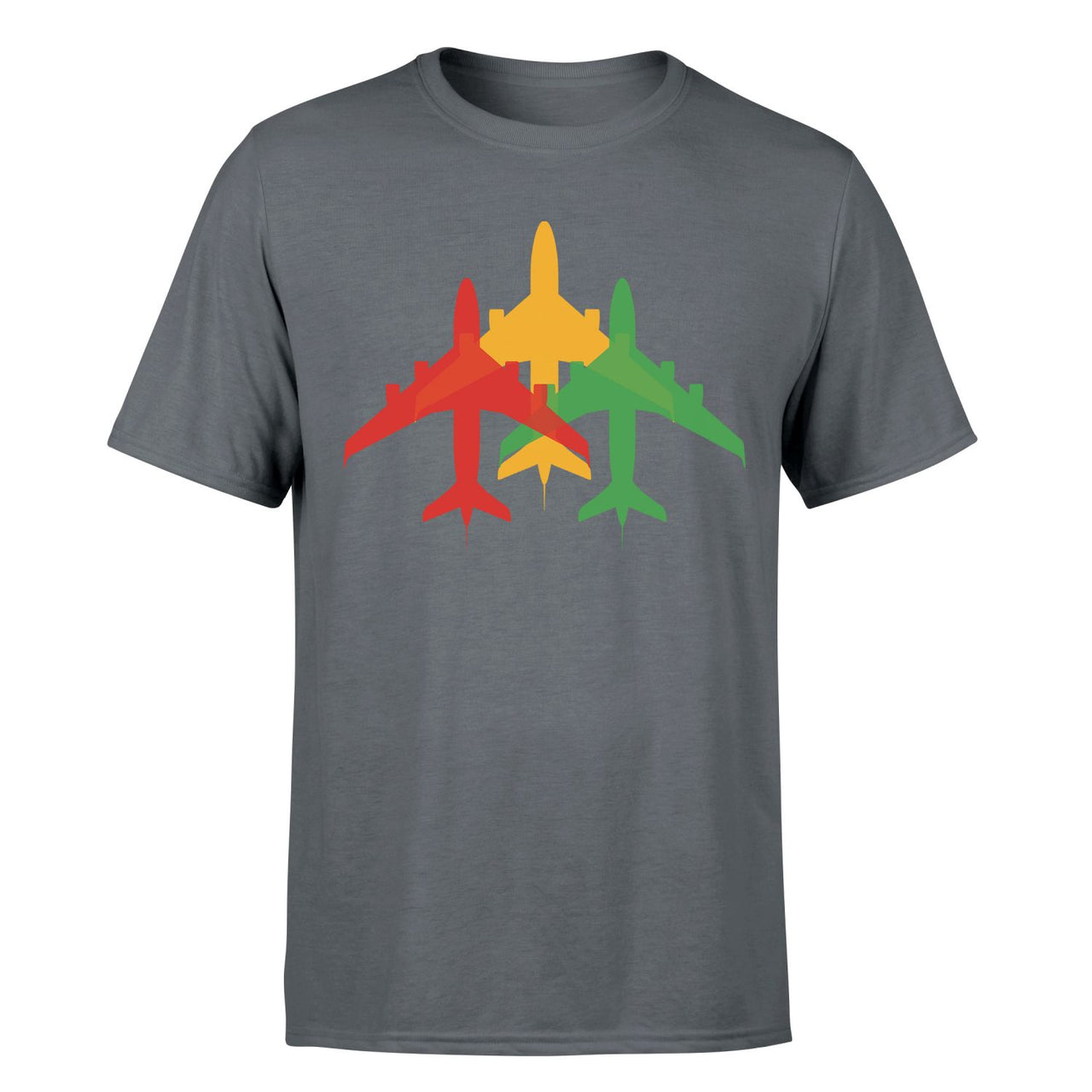 Colourful 3 Airplanes Designed T-Shirts