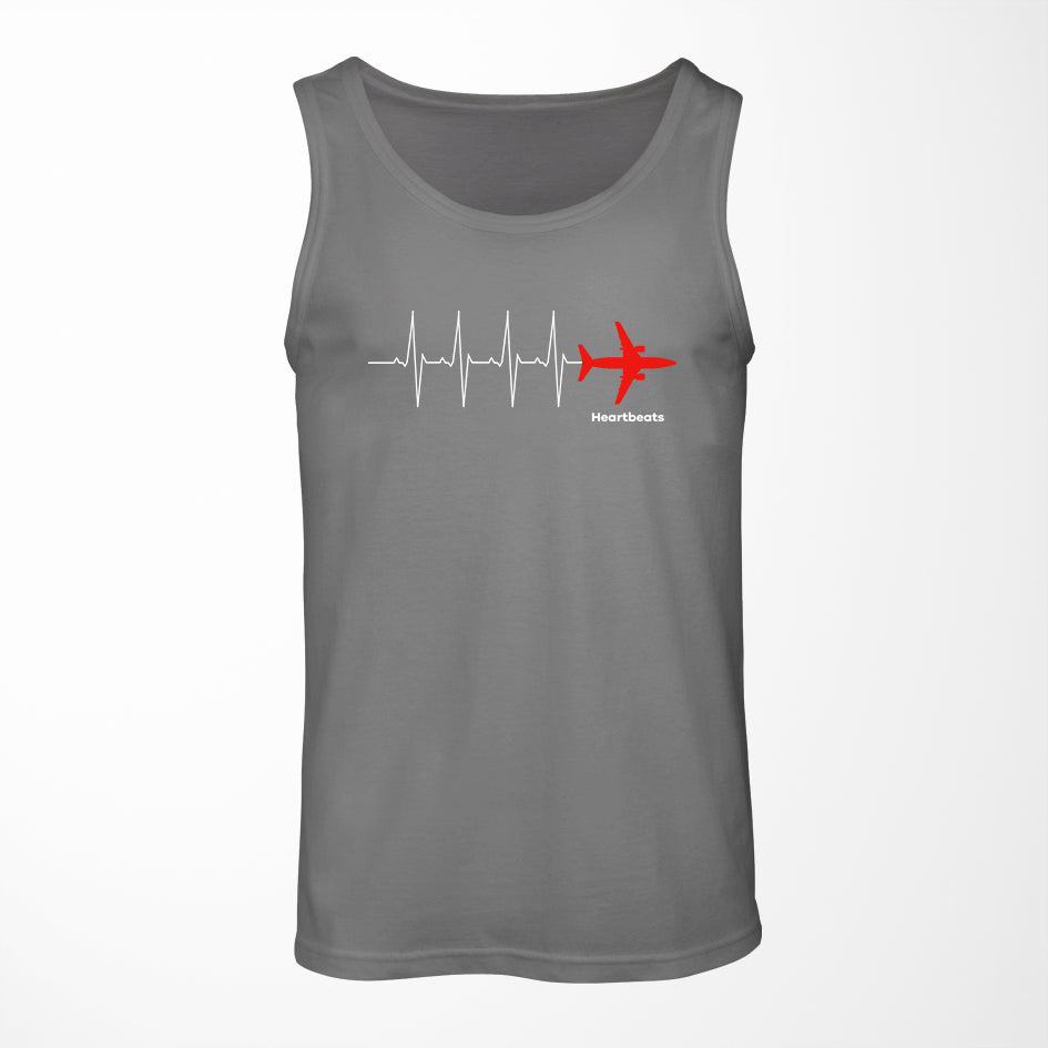 Aviation Heartbeats Designed Tank Tops