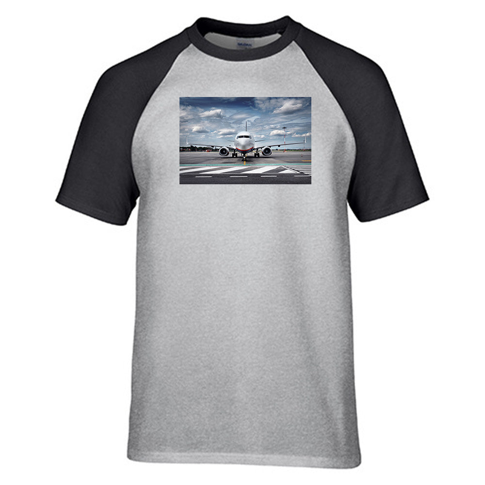 Amazing Clouds and Boeing 737 NG Designed Raglan T-Shirts