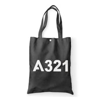 Thumbnail for A321 Flat Text Designed Tote Bags