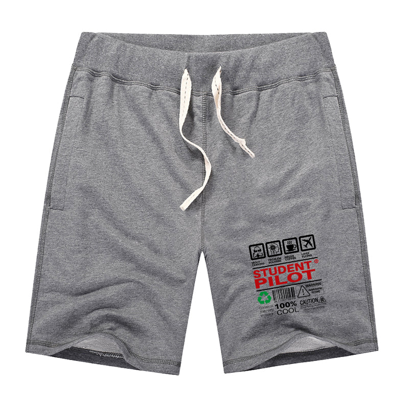 Student Pilot Label Designed Cotton Shorts
