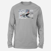 Thumbnail for US Air Force Show Fighter Jet 16 Designed Long-Sleeve T-Shirts