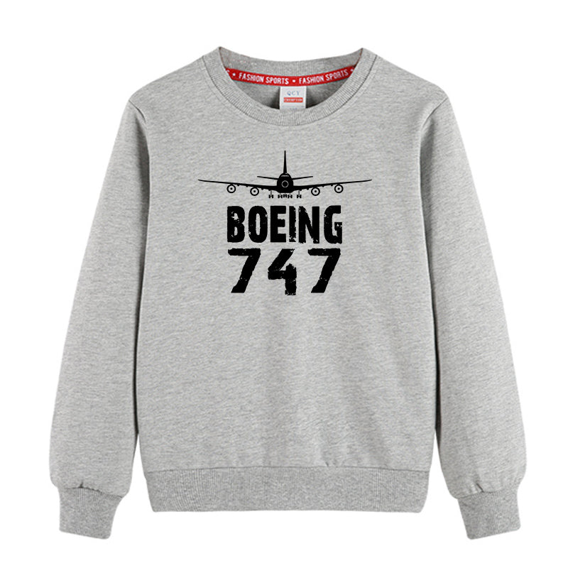 Boeing 747 & Plane Designed "CHILDREN" Sweatshirts
