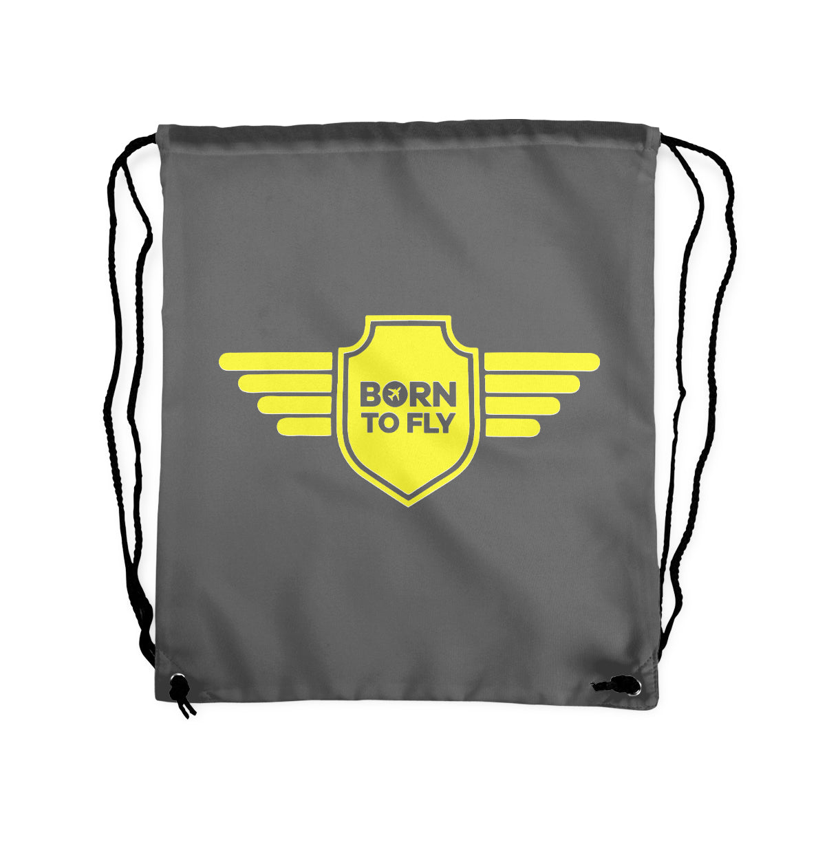 Born To Fly & Badge Designed Drawstring Bags