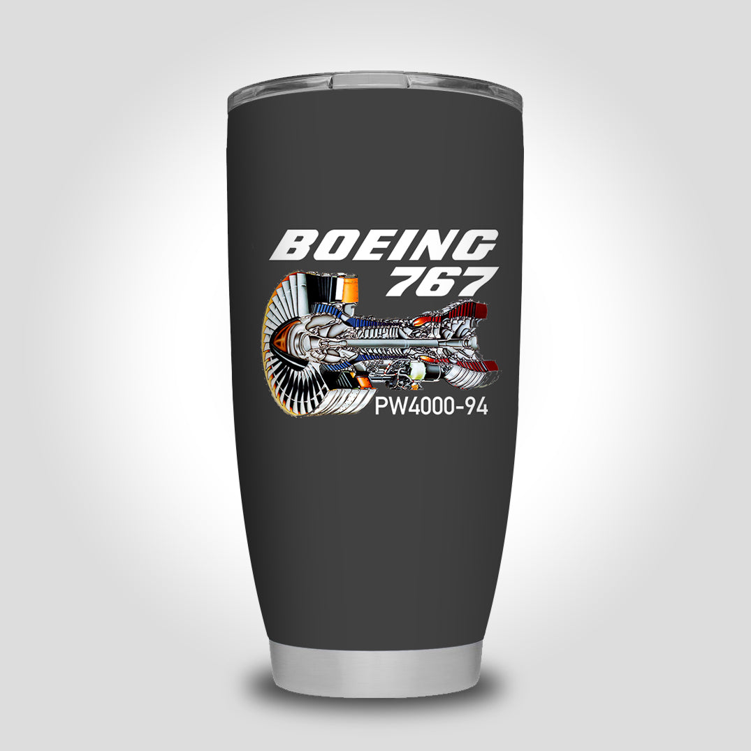 Boeing 767 Engine (PW4000-94) Designed Tumbler Travel Mugs
