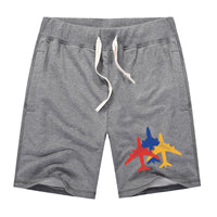 Thumbnail for Colourful 3 Airplanes Designed Cotton Shorts
