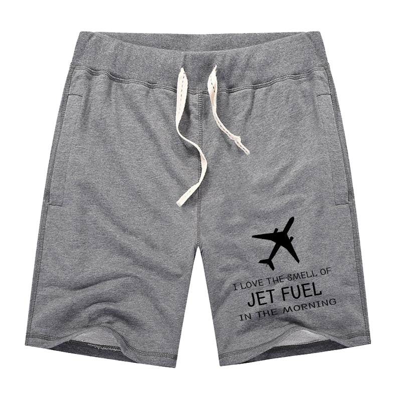 I Love The Smell Of Jet Fuel In The Morning Designed Cotton Shorts