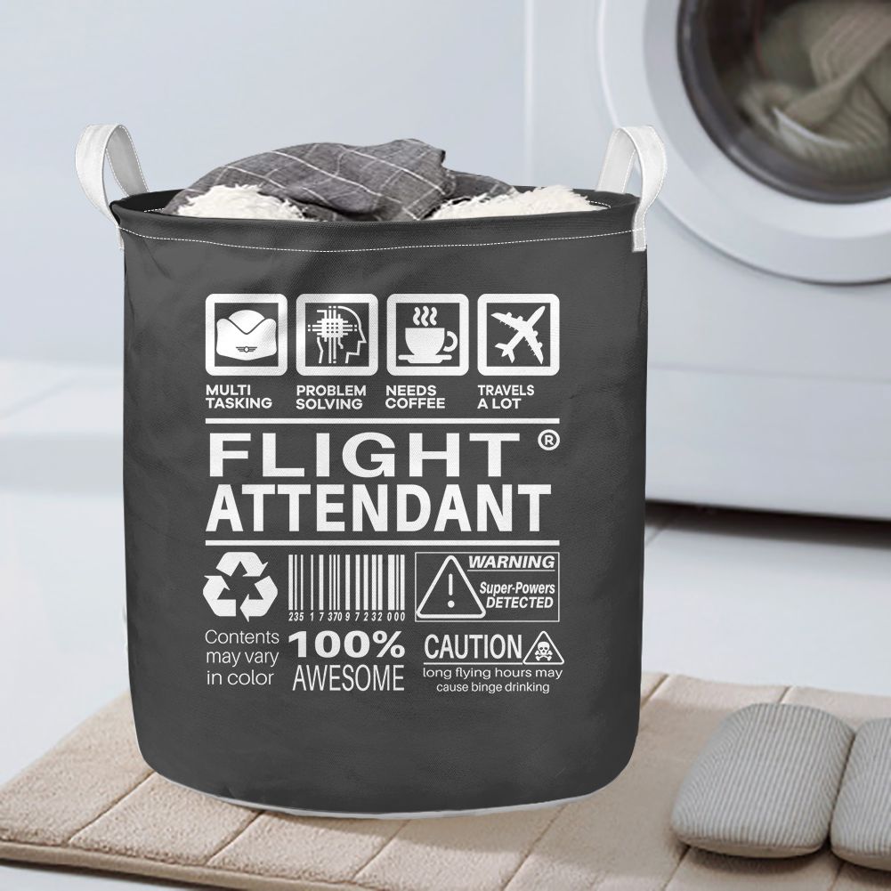 Flight Attendant Label Designed Laundry Baskets
